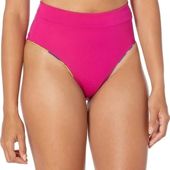 Trina Turk Rainforest Reversible Hi-Waist Bottom in Multi - Picture 3 of 9